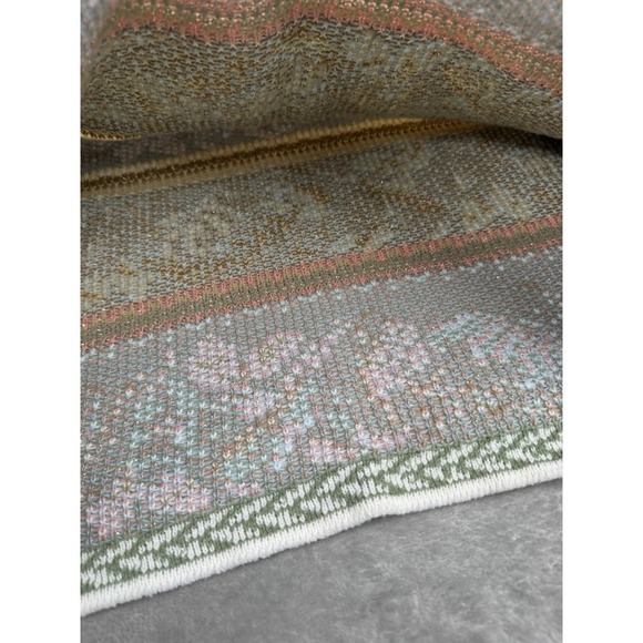 Vintage 90s Dana Scott Knit Sweater Womens Large L Mock Cottage Floral Grandma - Picture 4 of 7